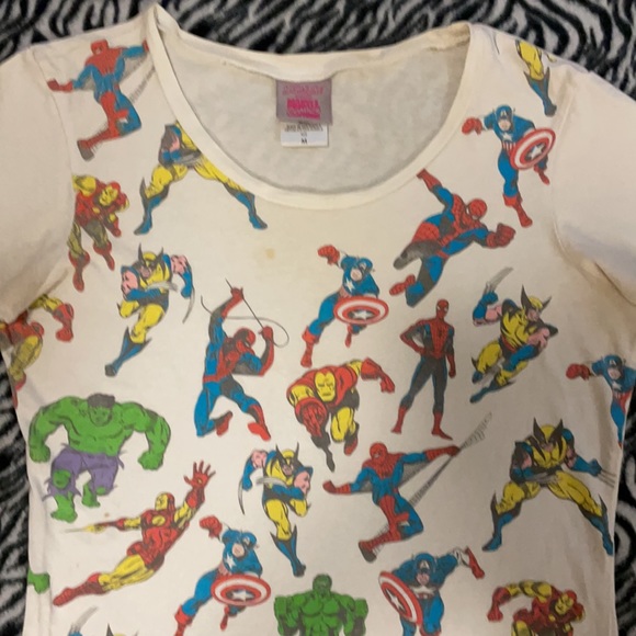 Mighty Fine Presents Marvel Comics. Size medium. Awesome Super Heroes shirt. - Picture 2 of 11